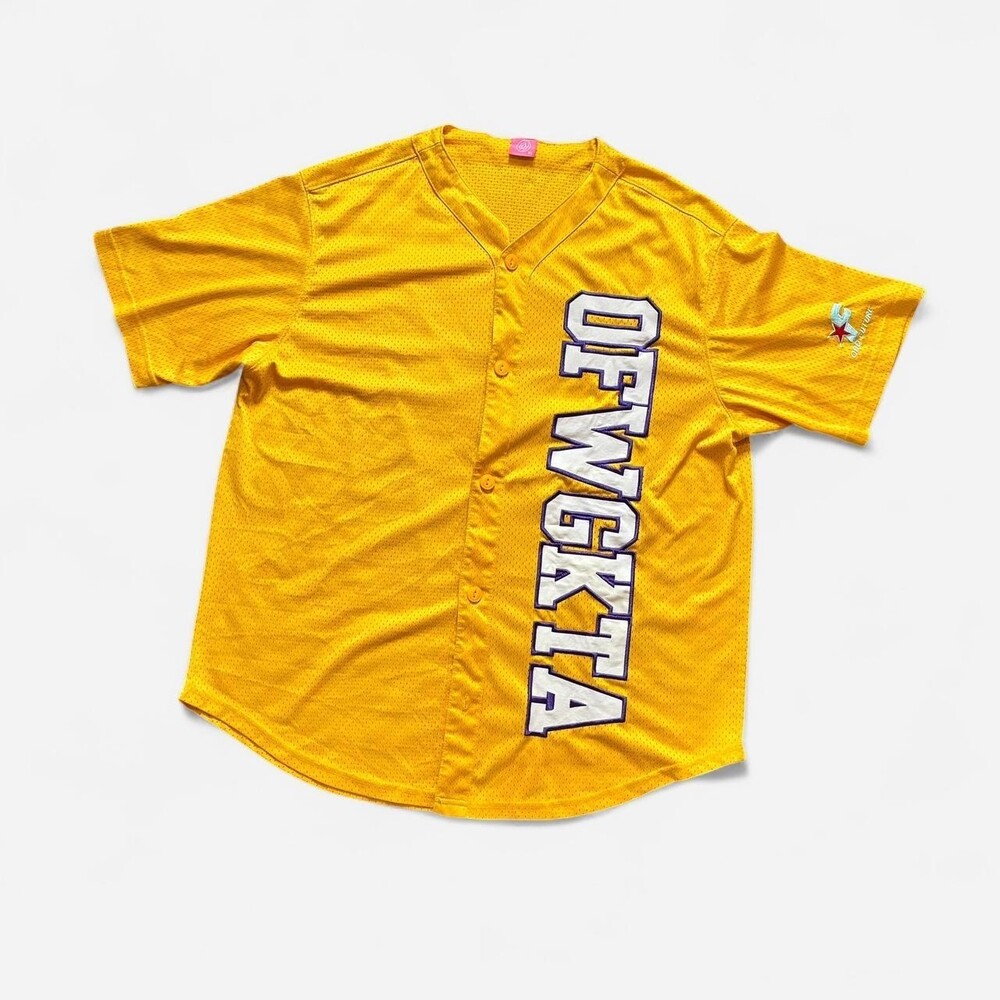 Odd Future Baseball Jersey Men's Yellow Sz XL